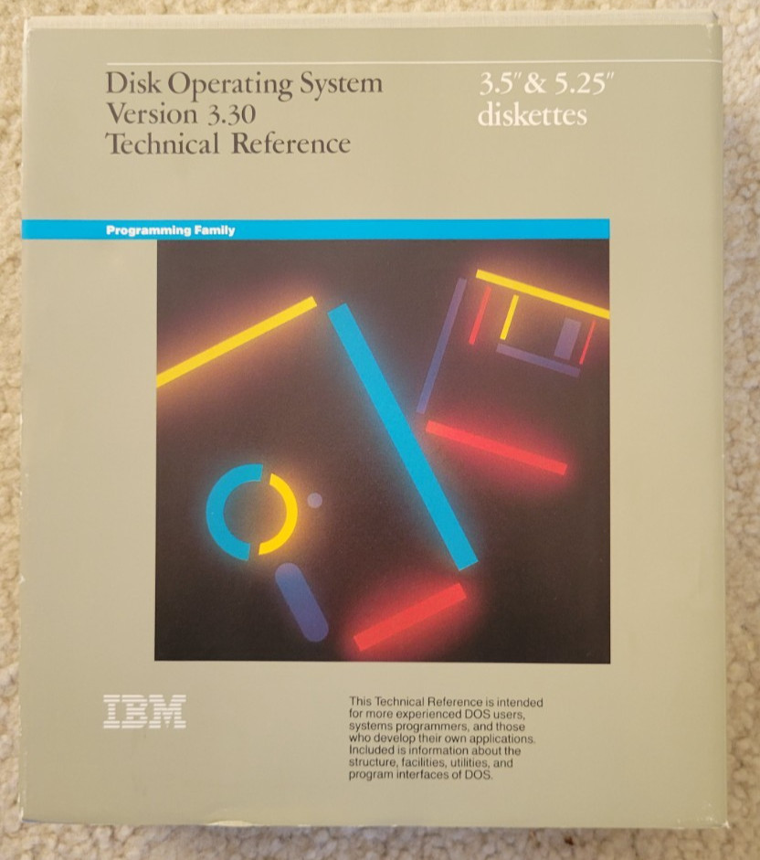 IBM Disk Operating System Version 3.30 Technical Reference 3.5" and 5.25" disks