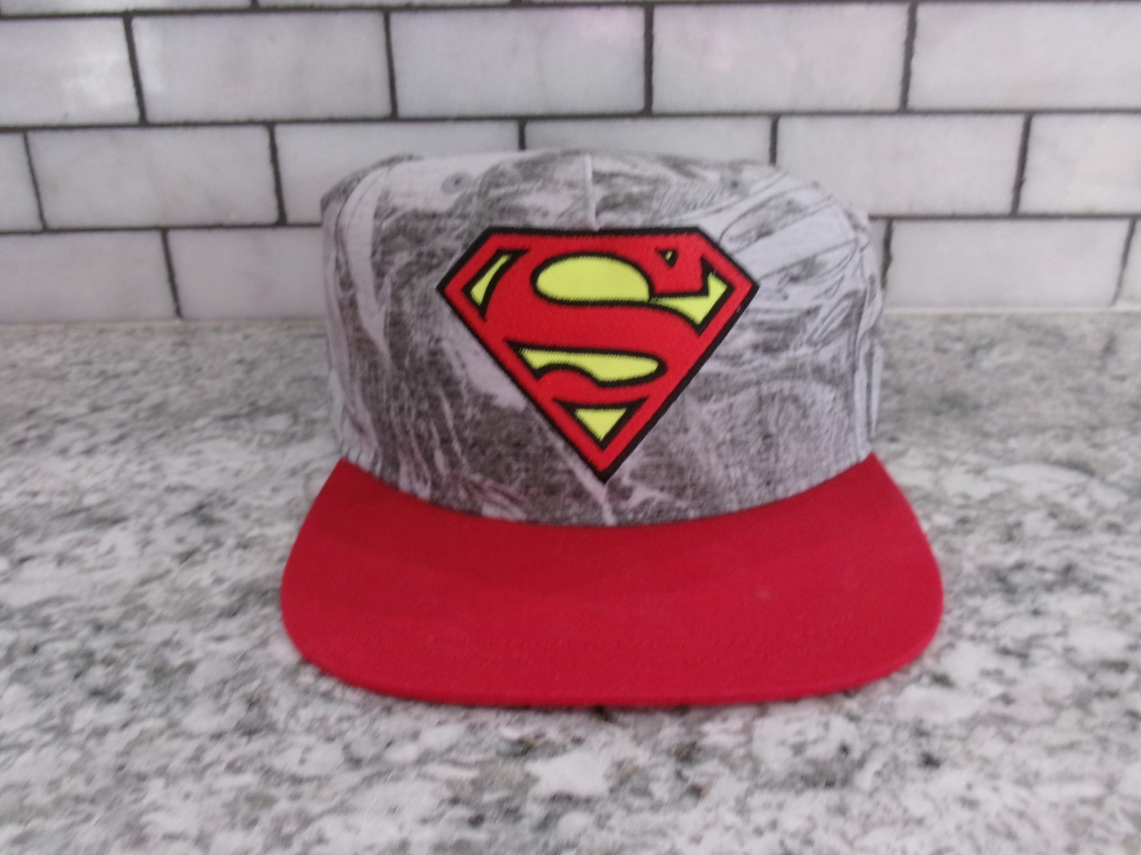 Superman Logo Hat, Youth Size, Grey,