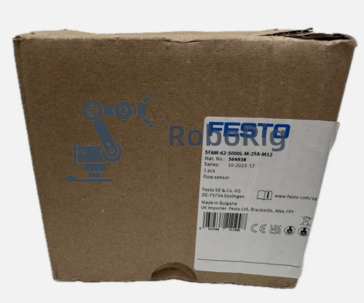 New  FESTO SFAM-62-5000L-M-2SA-M12 Flow Sensor