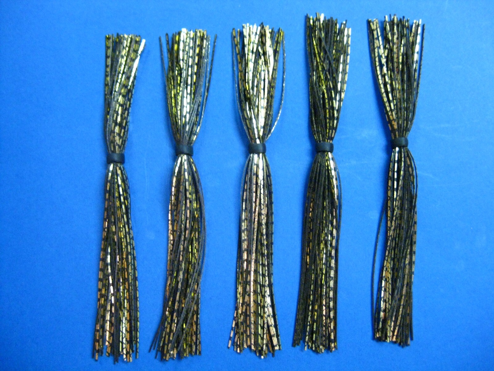 5 silicone Skirt Gold Black Chrome (#A-1Color) Lure Spinnerbait Buzz jig