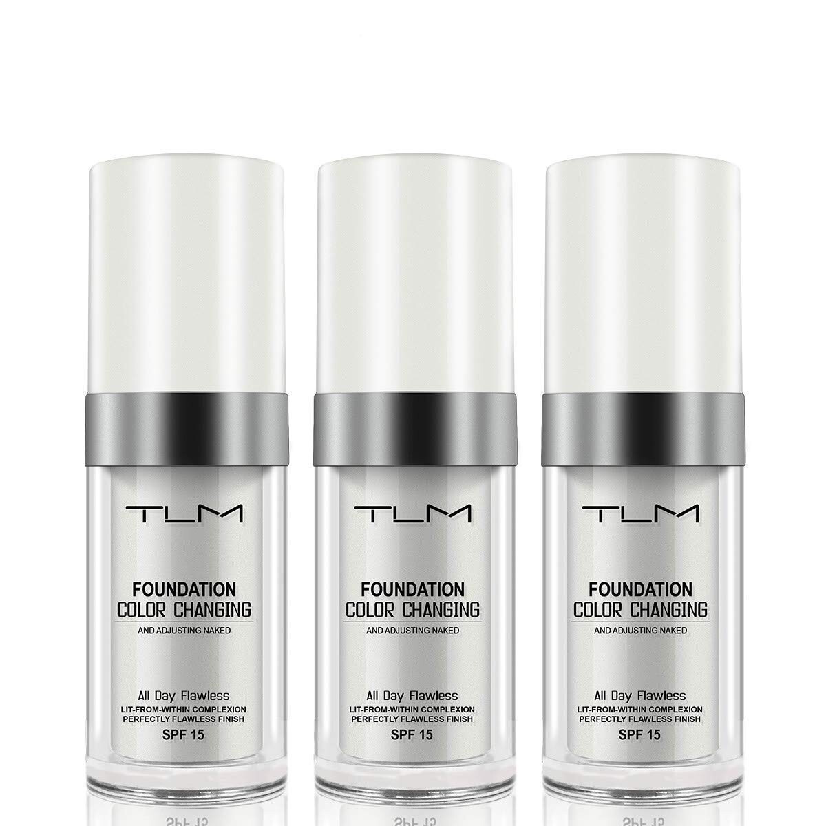 3X TLM Color Changing Foundation Makeup Base Face Liquid CoverConcealerFlawless