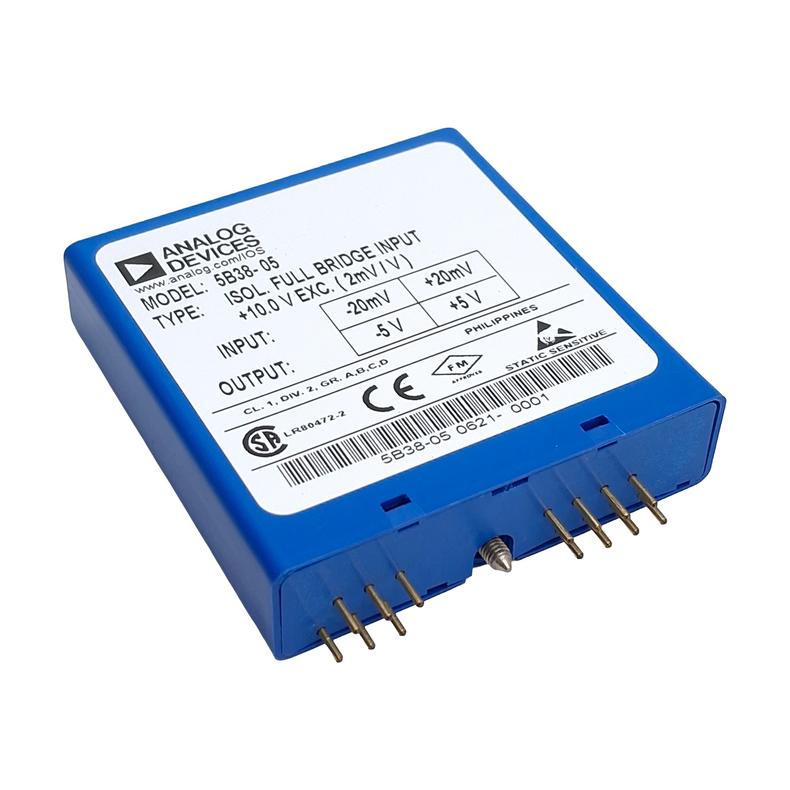 Analog Devices 5B38-05 Signal Conditioning Module, +/- 20mV Input, +/-5V Output