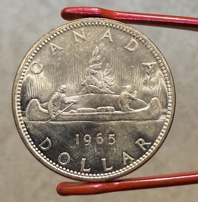 1965 Type 3 Canadian Silver Dollar Coins 80% $1 - Large Beads Blunt 5