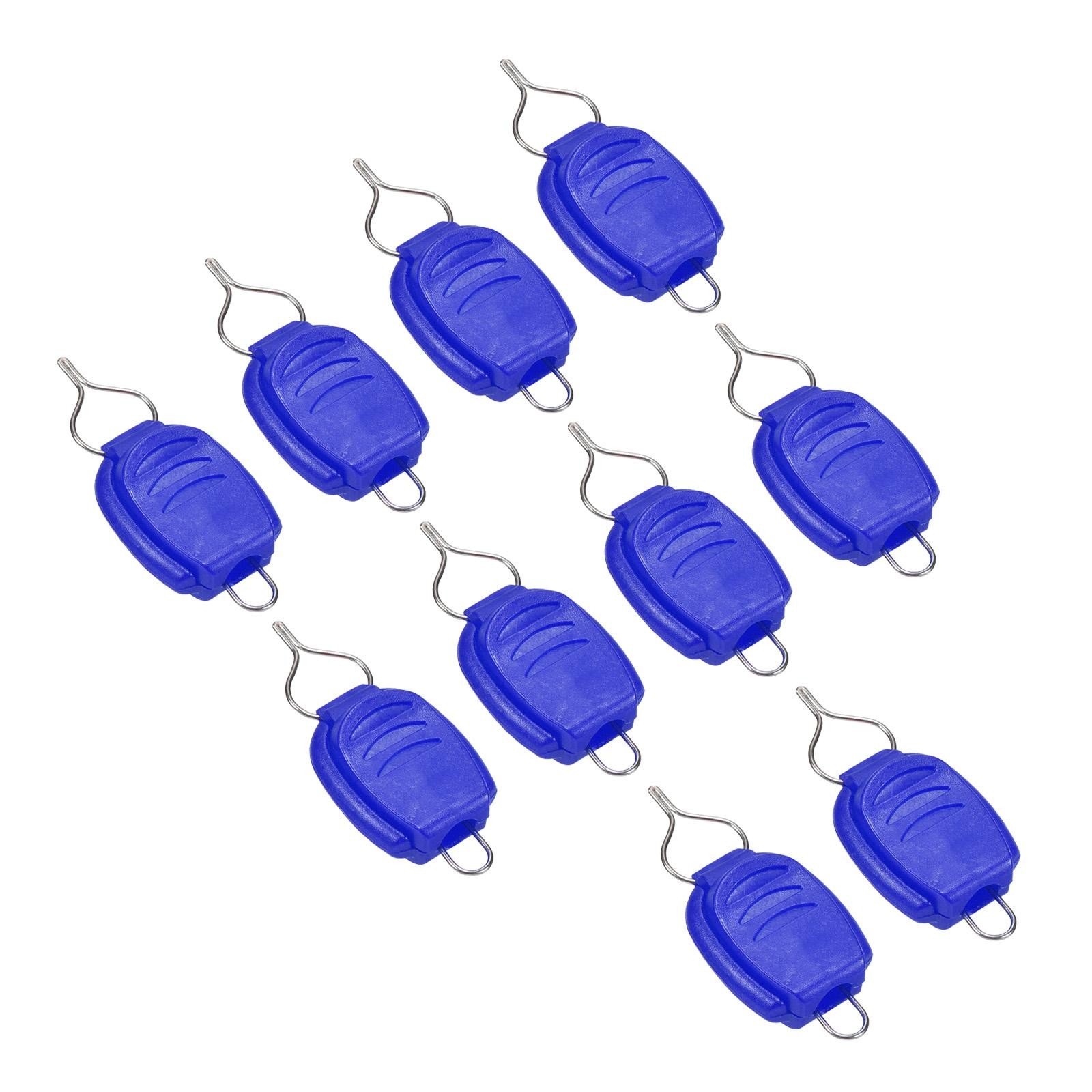 10Pcs Baitcasting Reel Fishing Line Holder Clip Stopper Keeper Blue