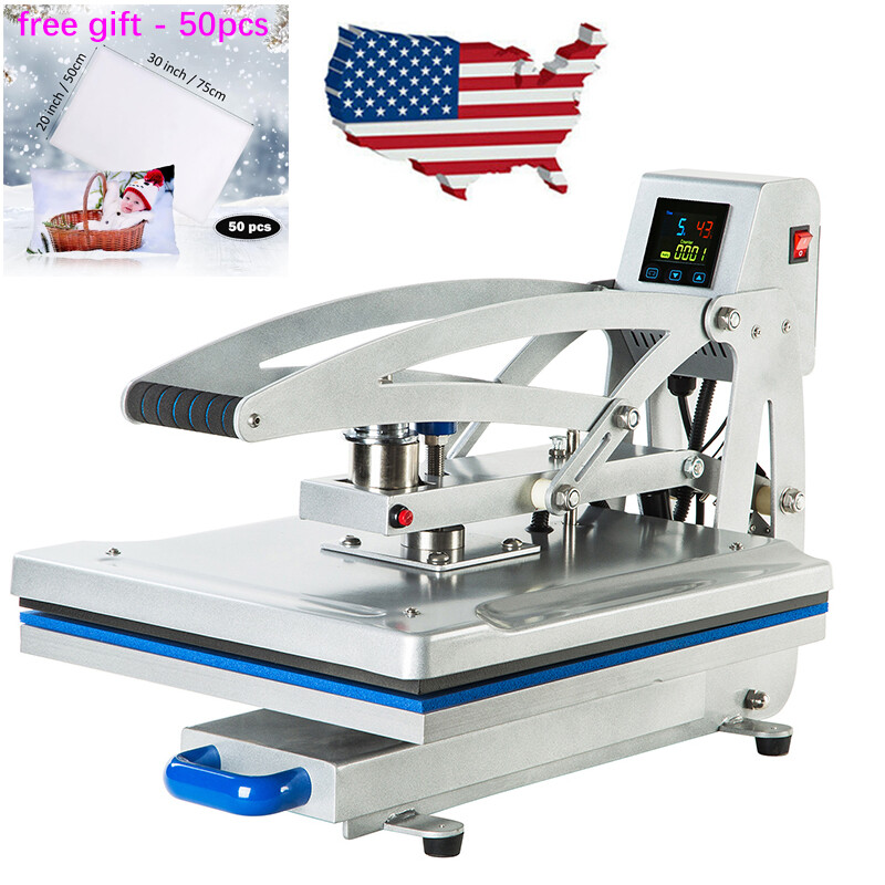 110V 16" x 20" Digital Clamshell Heat Press Machine Transfer T-Shirt Sublimation