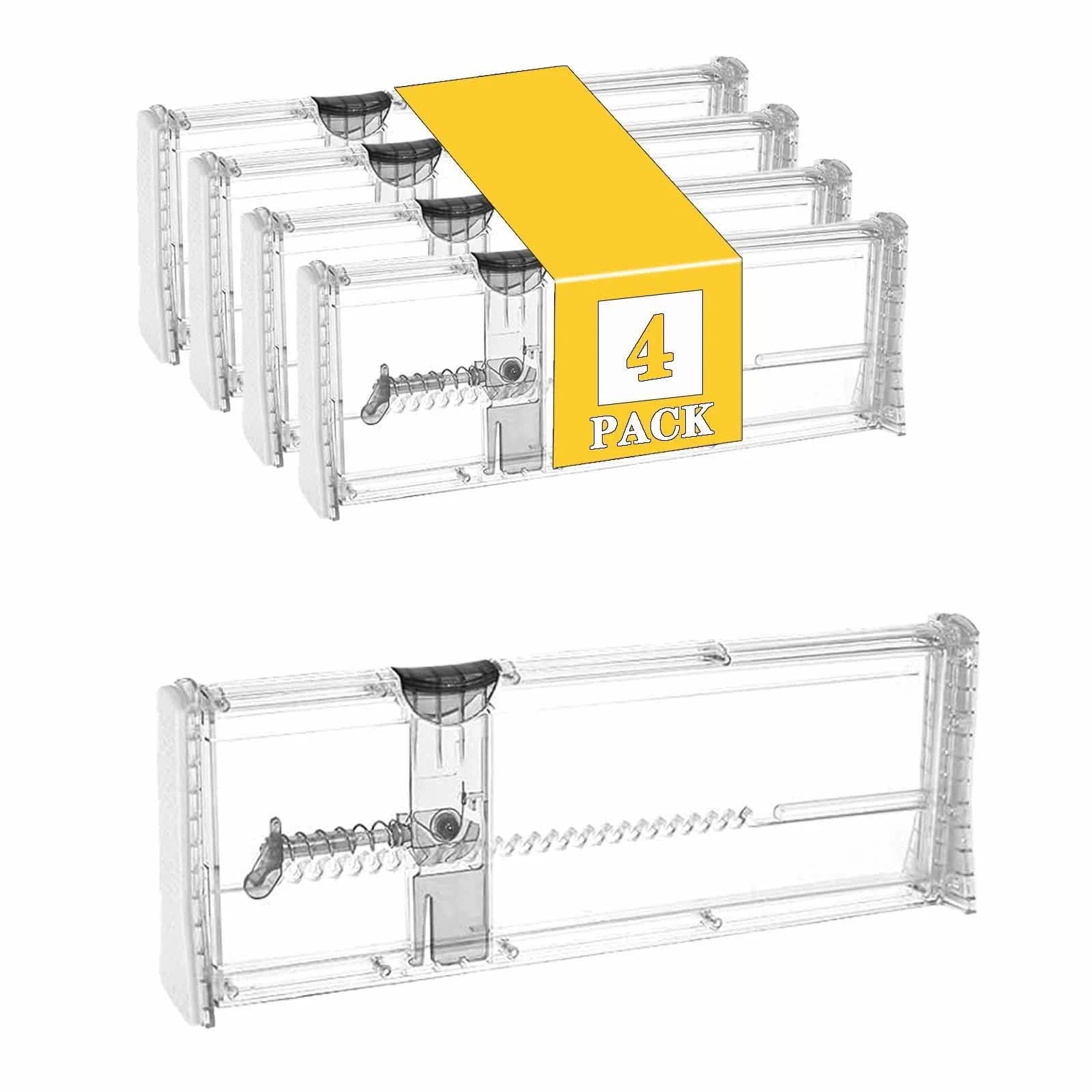 4 Pack Drawer Dividers for Clothes, 3.94" High 14.94"-21.26" Adjustable Expan...