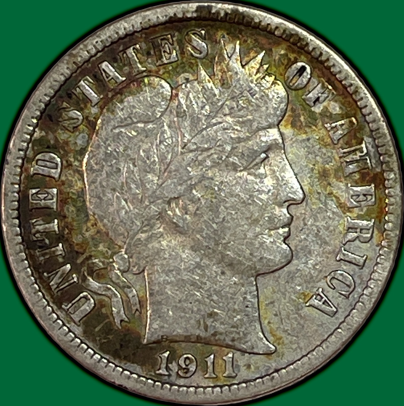1911-D Barber Dime Choice Very Fine VF+/XF Coin #36599