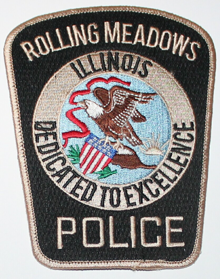 ROLLING MEADOWS POLICE Illinois IL ILL PD Gold patch