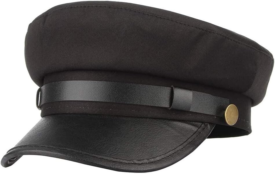 Chauffeur Hat for Men Women Classic Vintage Newsboy Cap Costume Hats Black
