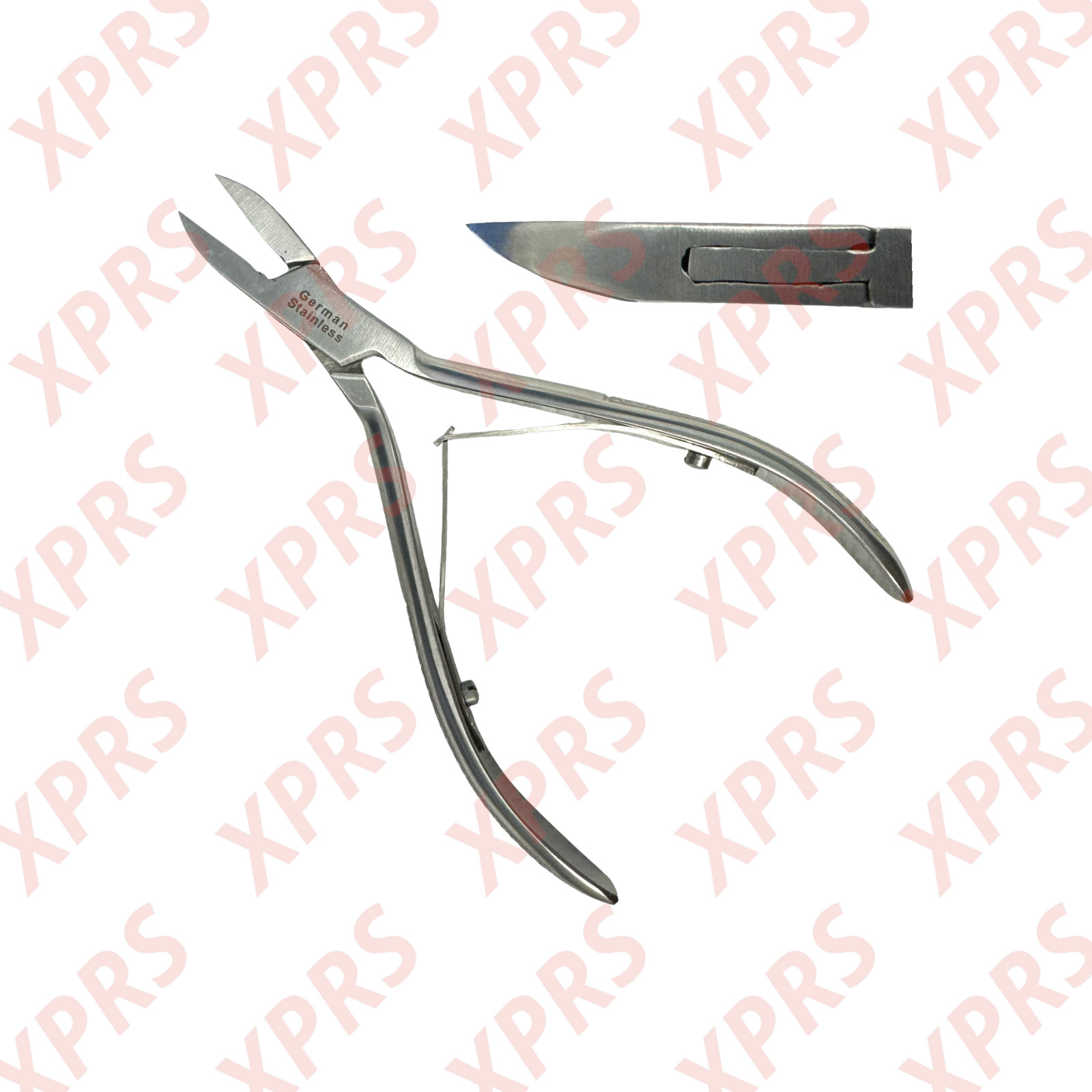 Nail Splitter, 5", Strt, X-Narrow Jaws, Double Spring Checkered Handle, Premium