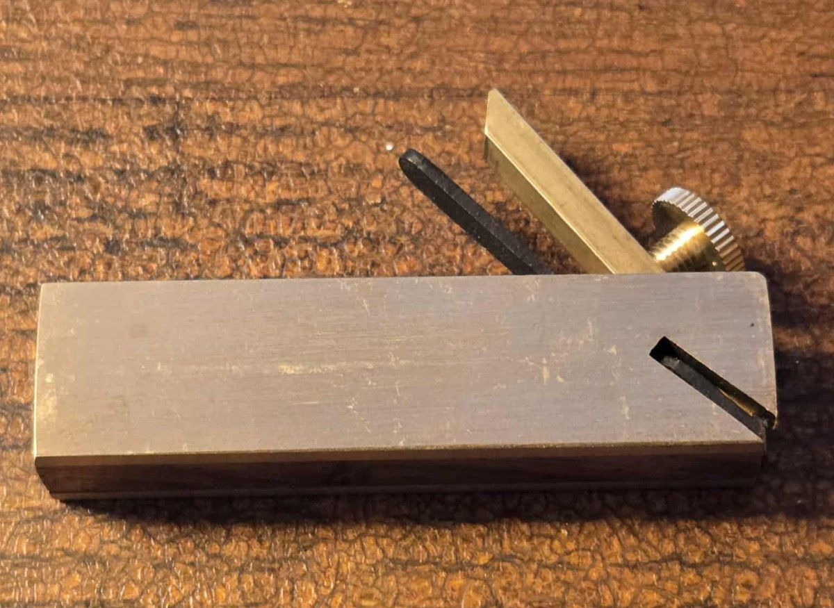 Mini Brass Plane Scraper Wood Working Craft Planer Tool Hobby