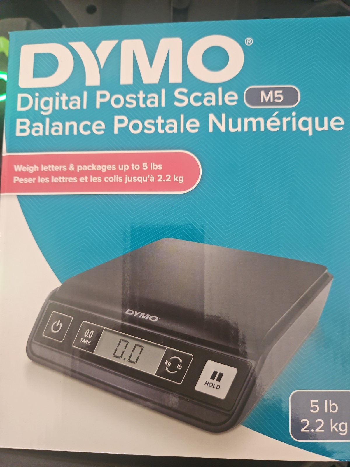 Dymo Digital Postal Scale M5, Battery Operated, 5 Pound Capacity NIB PEL1772056