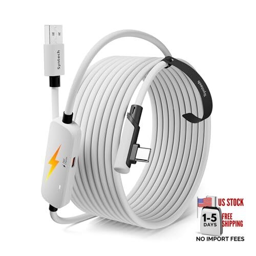 Link Cable with Charging 16FT Compatible with 16ft With Adapter White
