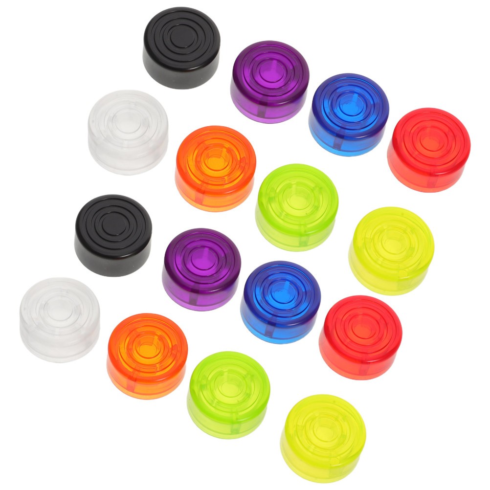 16Pcs Plastic Push Button Caps for Guitar Pedal Footswitch Durable and Colorful
