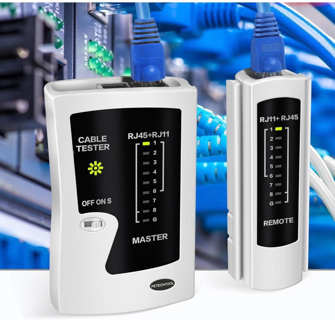 Network Ethernet Cable Tester for LAN RJ45 UTP/Shielded Cable and RJ11 RJ12