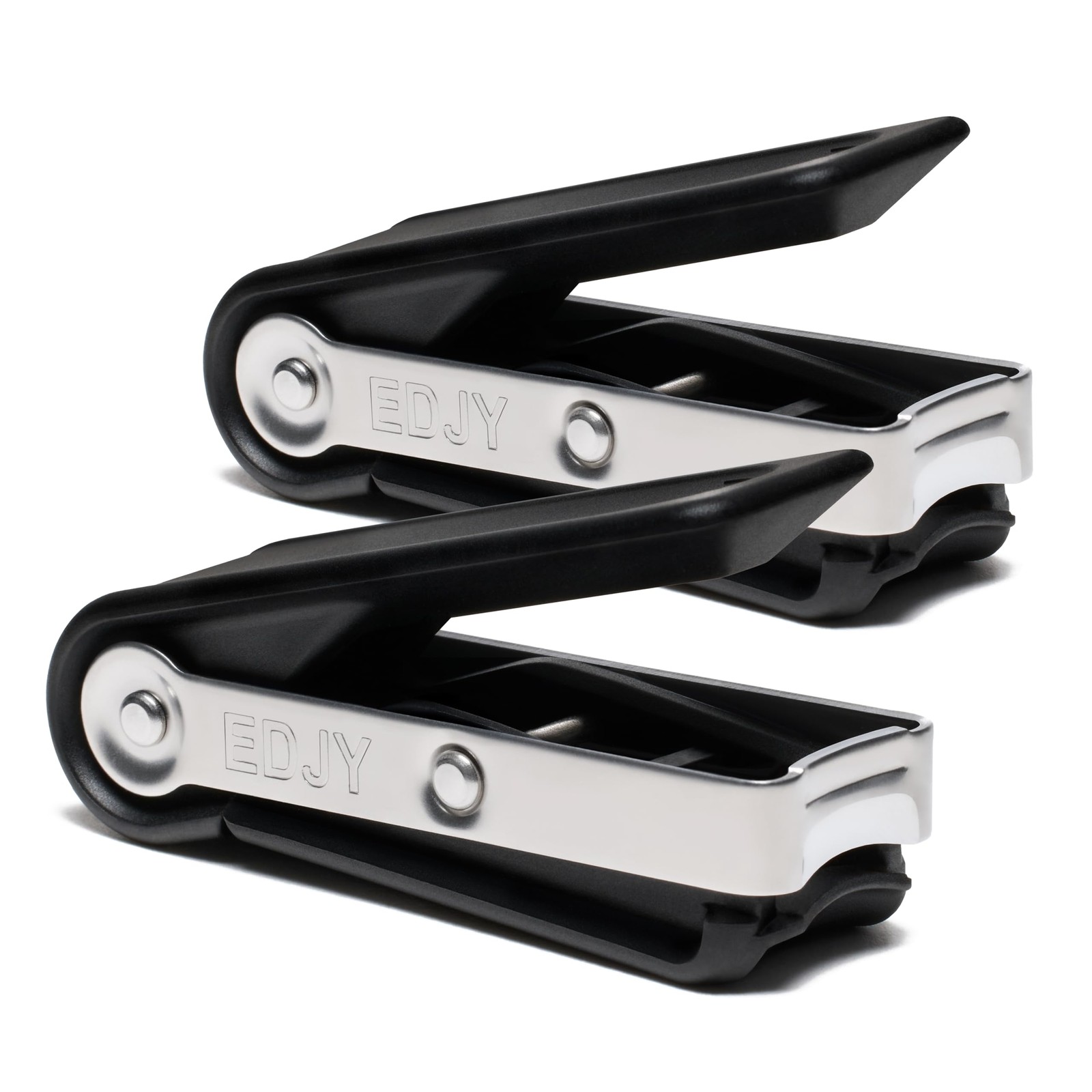 EDJY Fingernail Cutter Precision Stainless Steel Nail Cutter for Fingernails 2pk