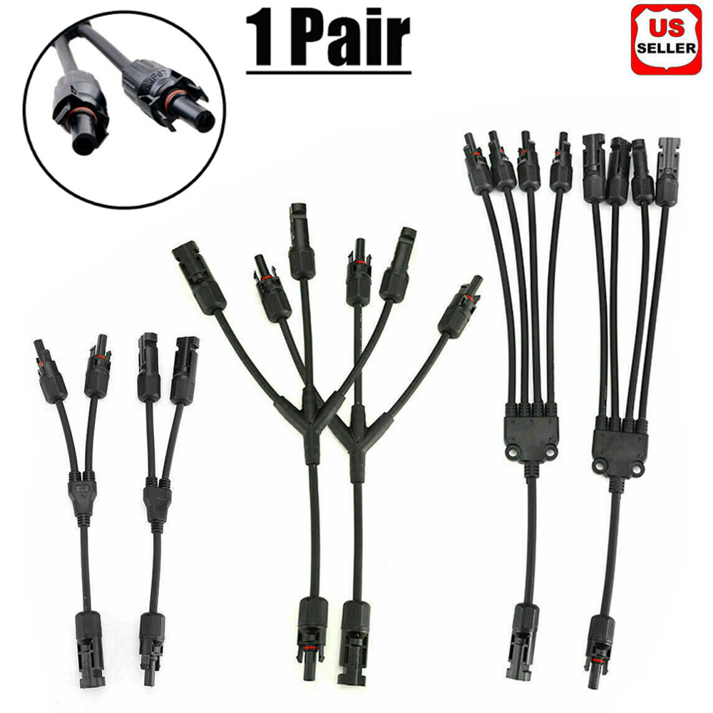 PFCTART Solar Panel Y Branch Cable Connection Waterproof Adapter Connector IP67