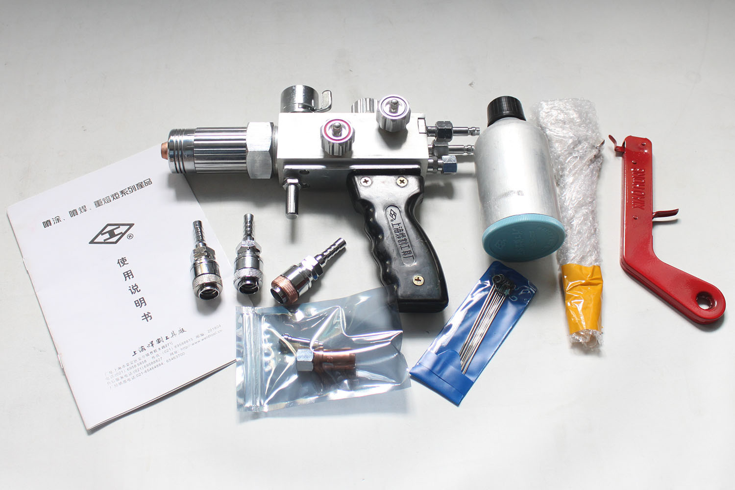 Metal Powder Spray Welding Torch, Oxygen Acetylene Flame Welding Handle Sprayer