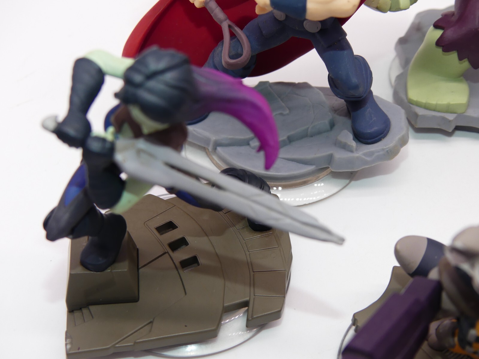 Lot Disney Infinity Game Figure Marvel Groot Rocket Gamora Hulk Iron Galaxy