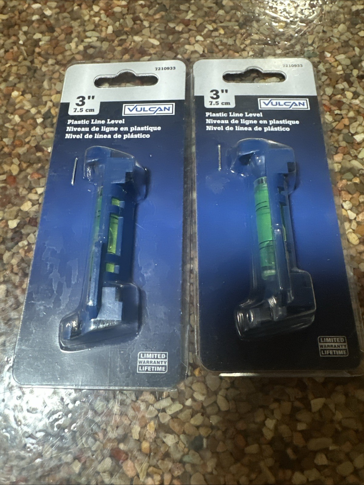Vulcan Plastic Line Level 3” 7210983 Blue Lot Of 2 NOS