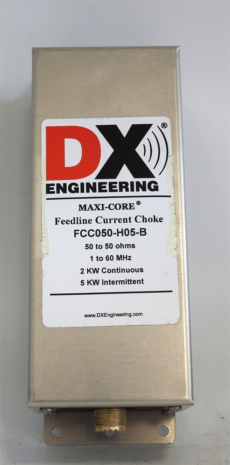 SAVE OVER 33% UNUSED DX ENGINEERING FCC050-H05-A 50 2-5KW FEEDLINE CURRENT CHOKE