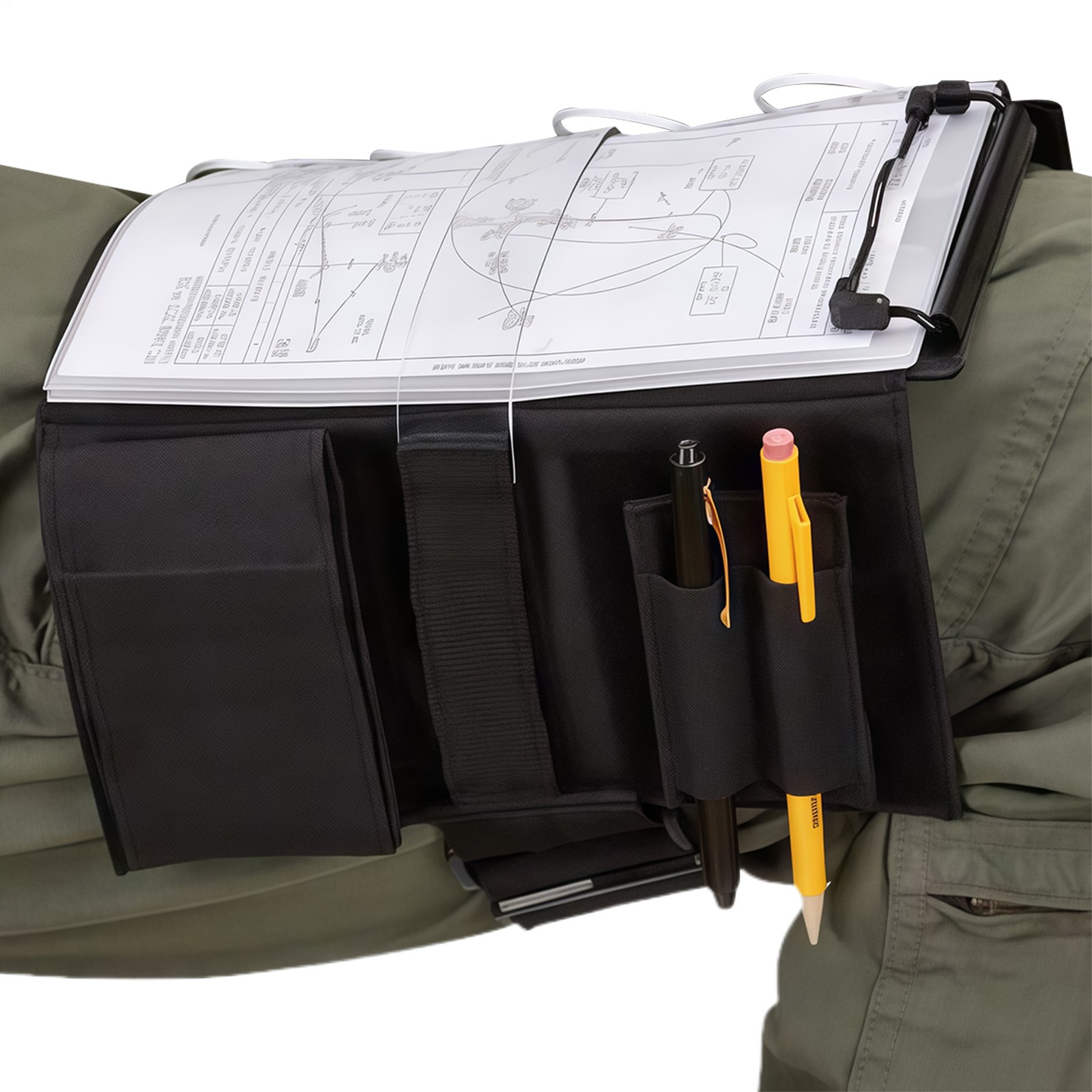 Pilot Kneeboard 7-Slots Knee Writing Board with Leg Strap Clipboard amicable