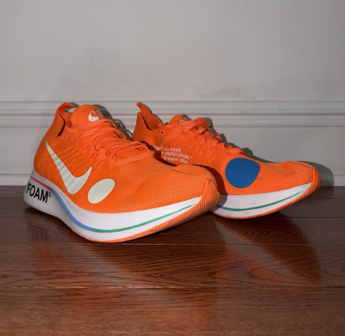 Nike x Off-White Zoom Fly Mercurial Total Orange Low Top Lace-Up Sneaker