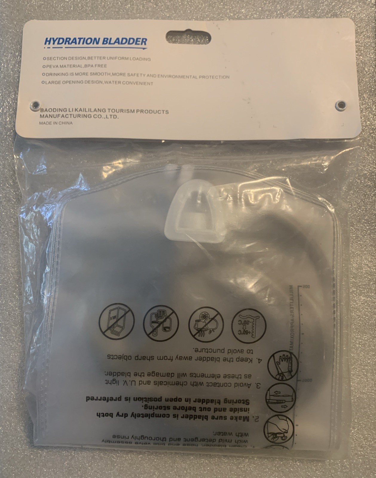 NEW Outdoor Inoxto Clear Hydration Bladder Replacement 2L