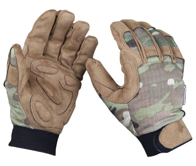 Airsoft military padded vented cordura camo gloves multicam mtp small