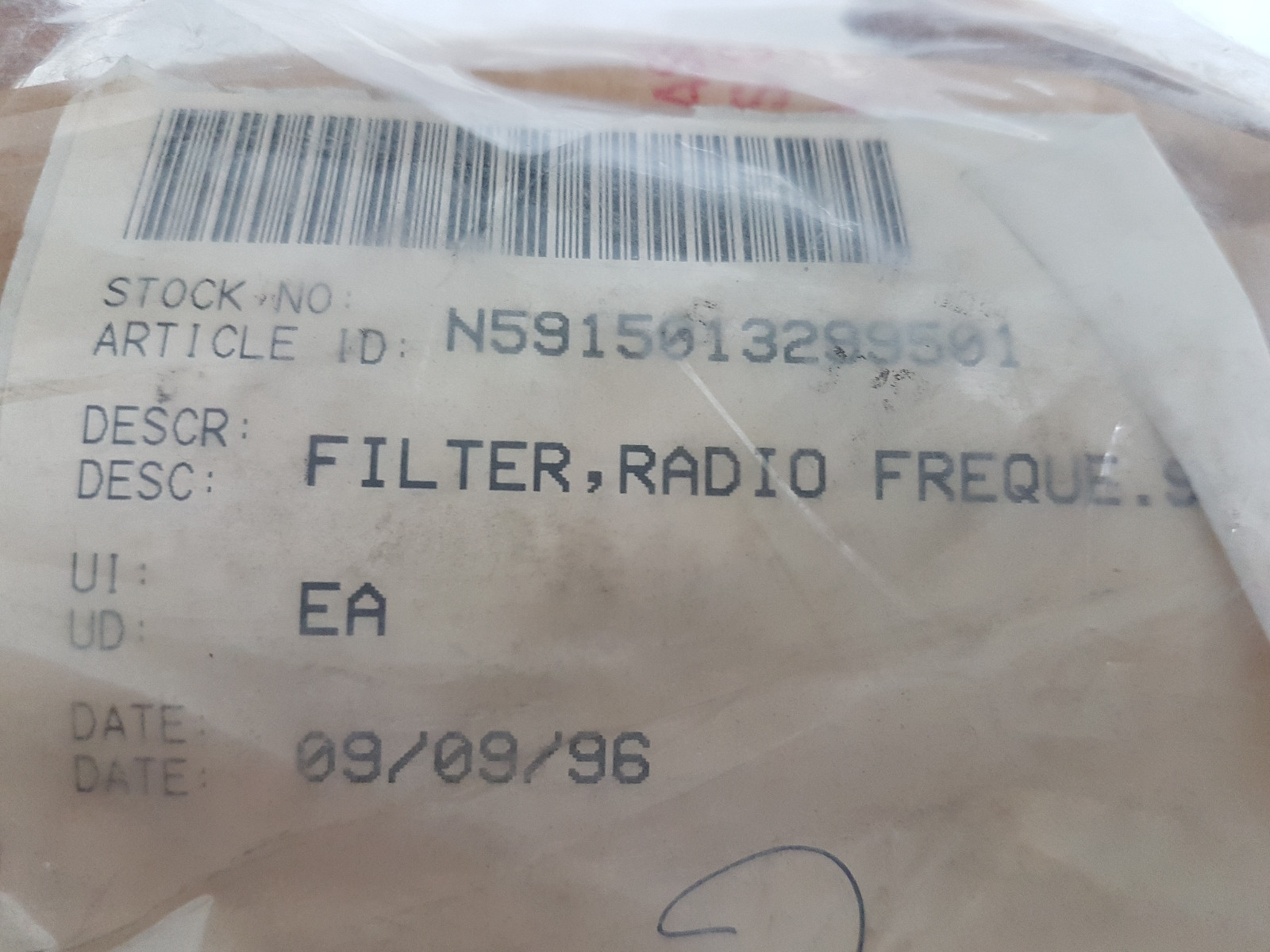 5915013299501 Radio Filter M15733310039