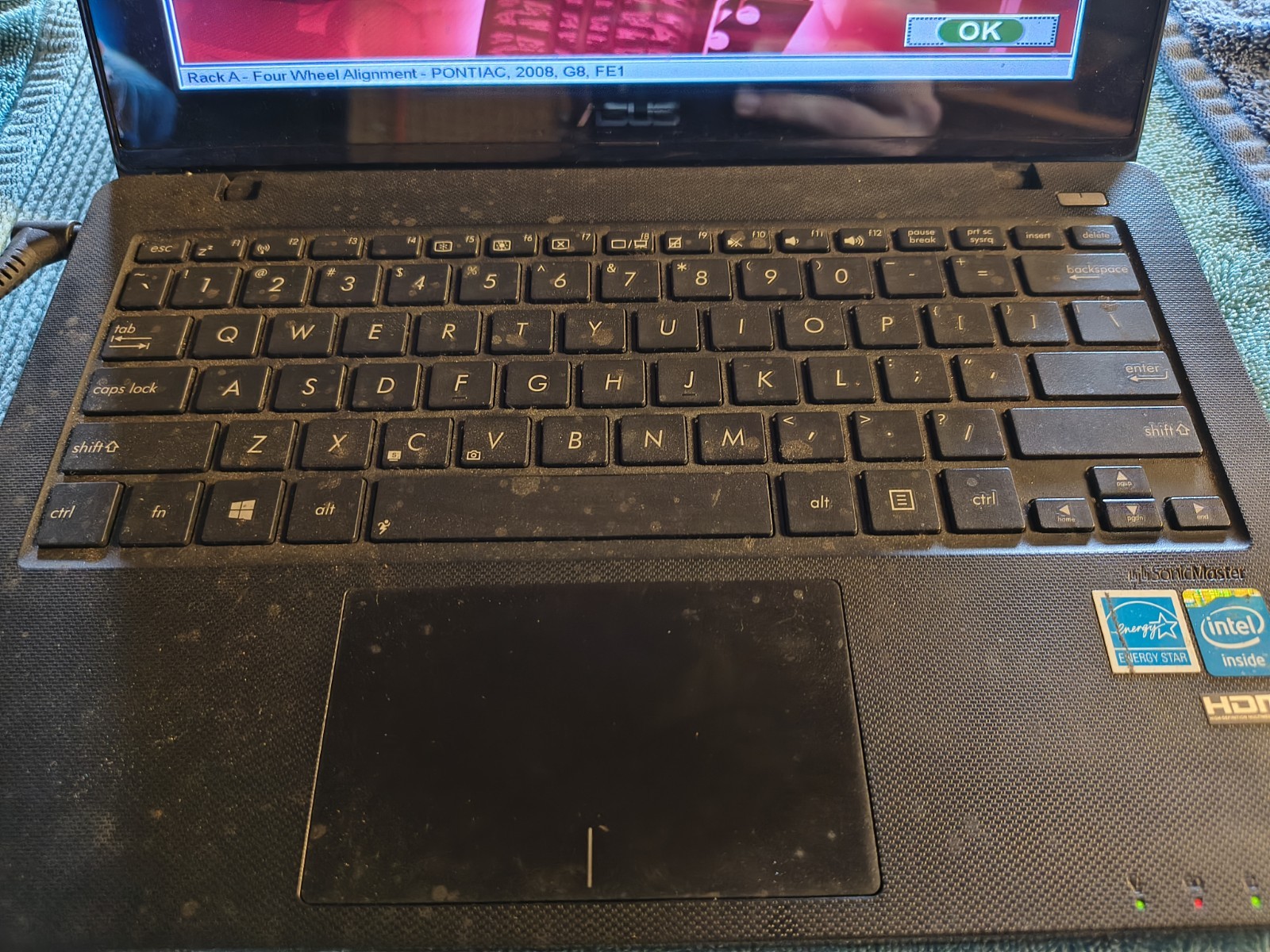 Asus Computer With John Bean Visualiner Pro32 Program For Wheel Alignment