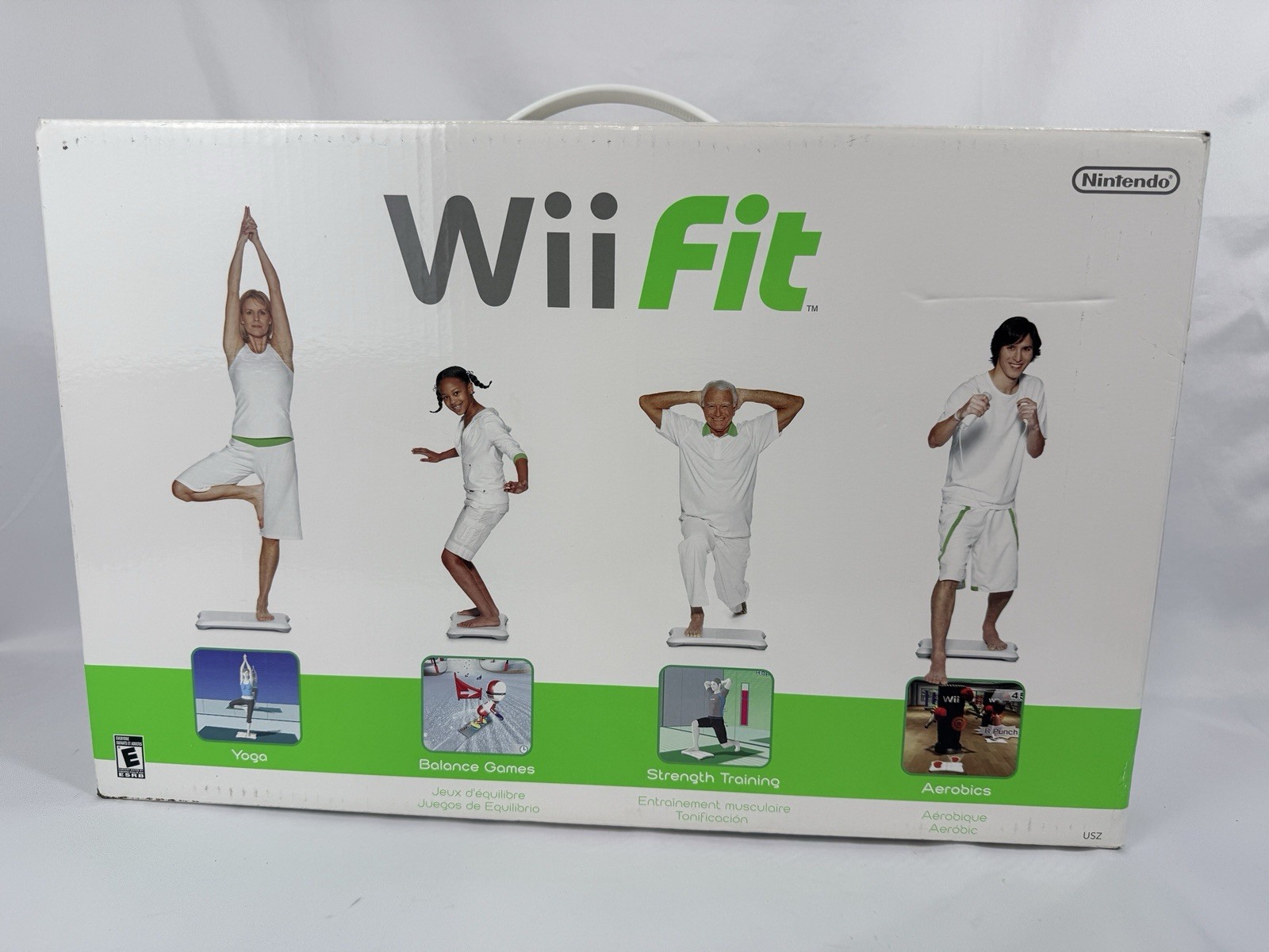 Nintendo Wii Fit Balance Board Bundle w/ Game Manual & Box Tested Working