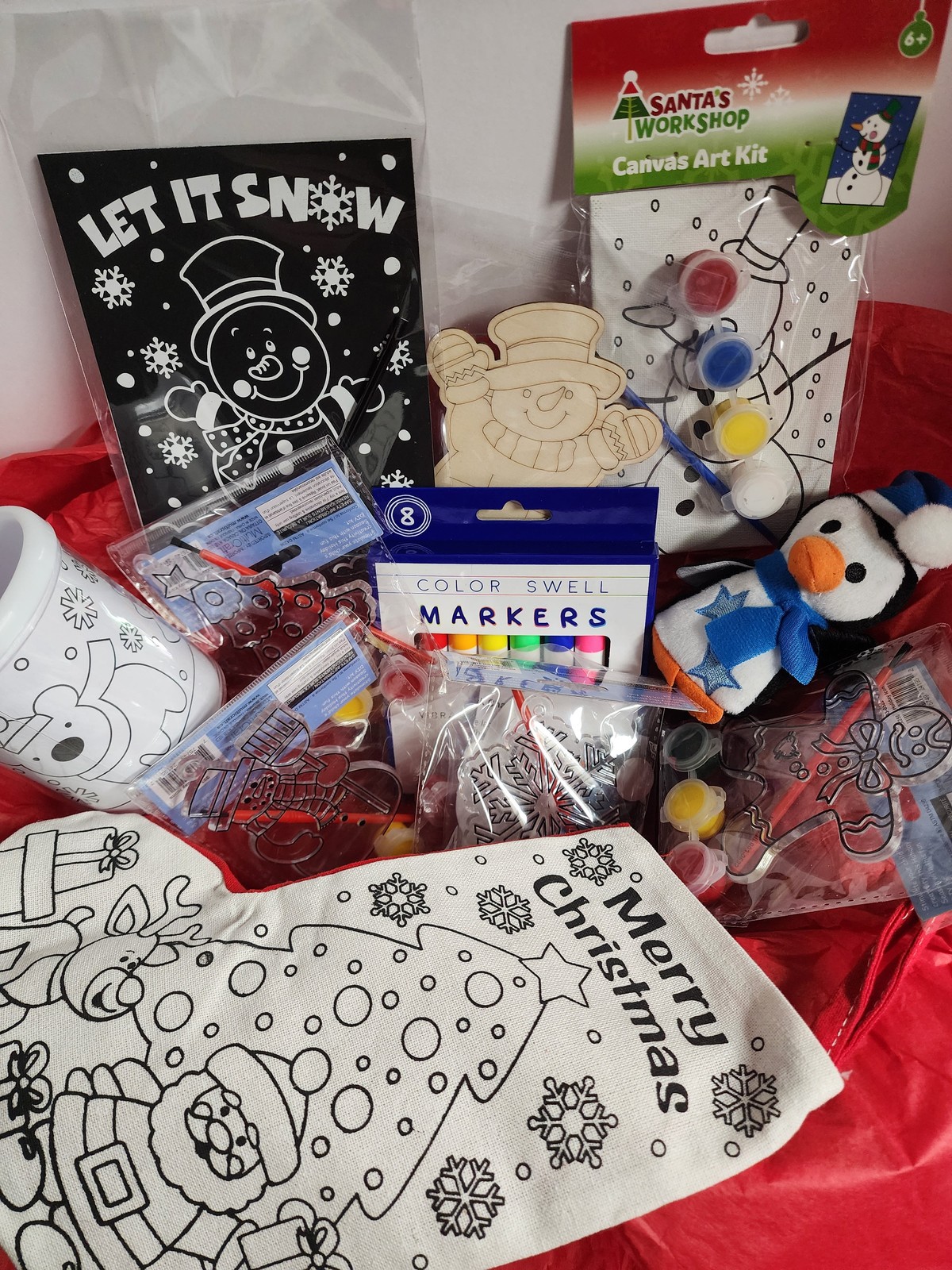 Christmas Stocking Crafts Gift Box for Kids Ages 4+ Bundle