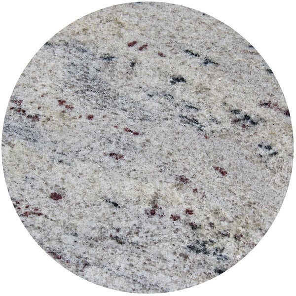 24'' Round All-Weather Granite Restaurant Table Top in Kashmir White Finish