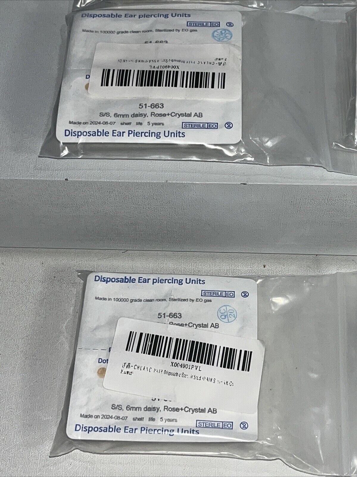 11 Sets Disposable Ear Piercing Units Sealed 106m, 14mm