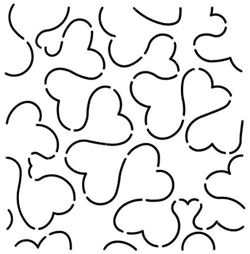 Quilting Creations Heart Stipple Quilt Stencil