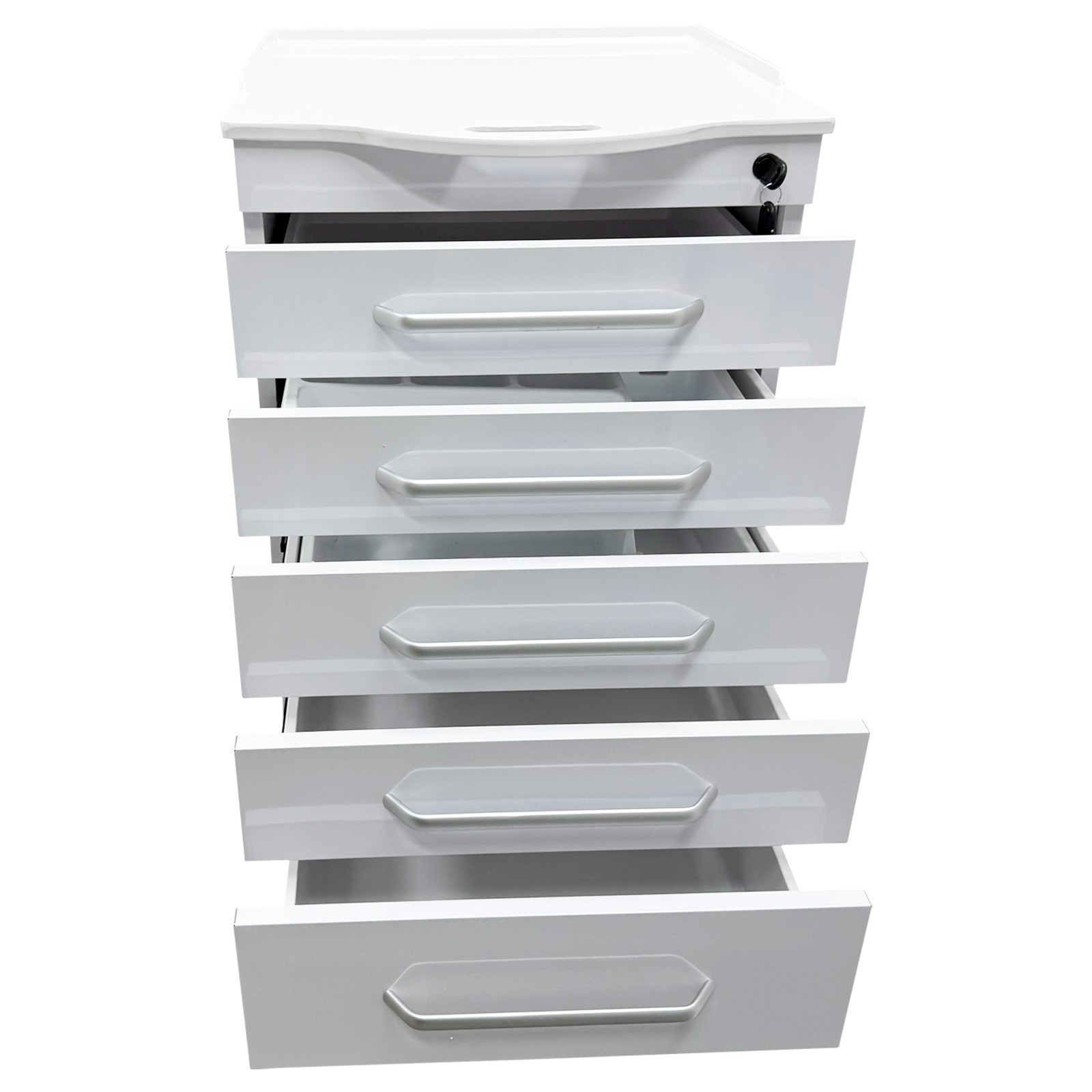 5-Layer Mobile Lab Storage Cabinet Bedside Table for Office Organization Utility