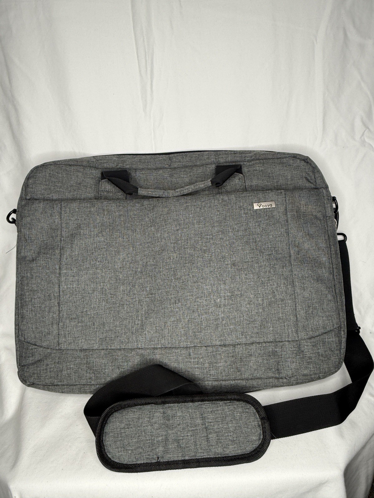Voova Padded Gray Laptop Shoulder/Messenger Bag w/ Strap & Handles, Universal
