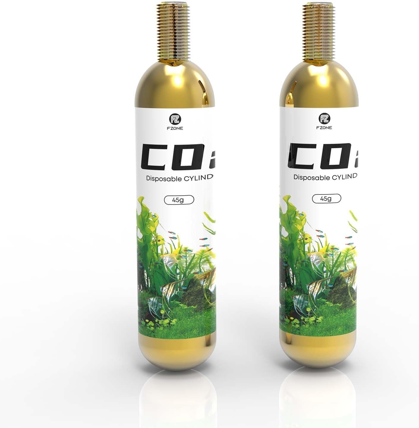 High-Capacity Disposable CO2 Cartridges - 5/8'' Threaded, 2-Pack for Versatility