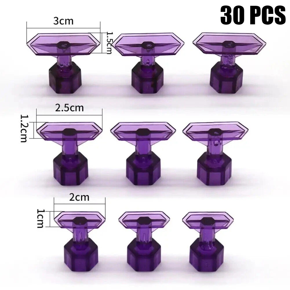 30 Pieces Glue Pulling Tabs Paintless Dent Removal Set Auto Body Dent Repair Kit