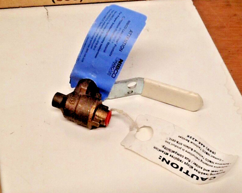 Nibco 1/4 Solder Brass LF Ball Valve CLS585-80-LF Plumbing Copper Tubing Air