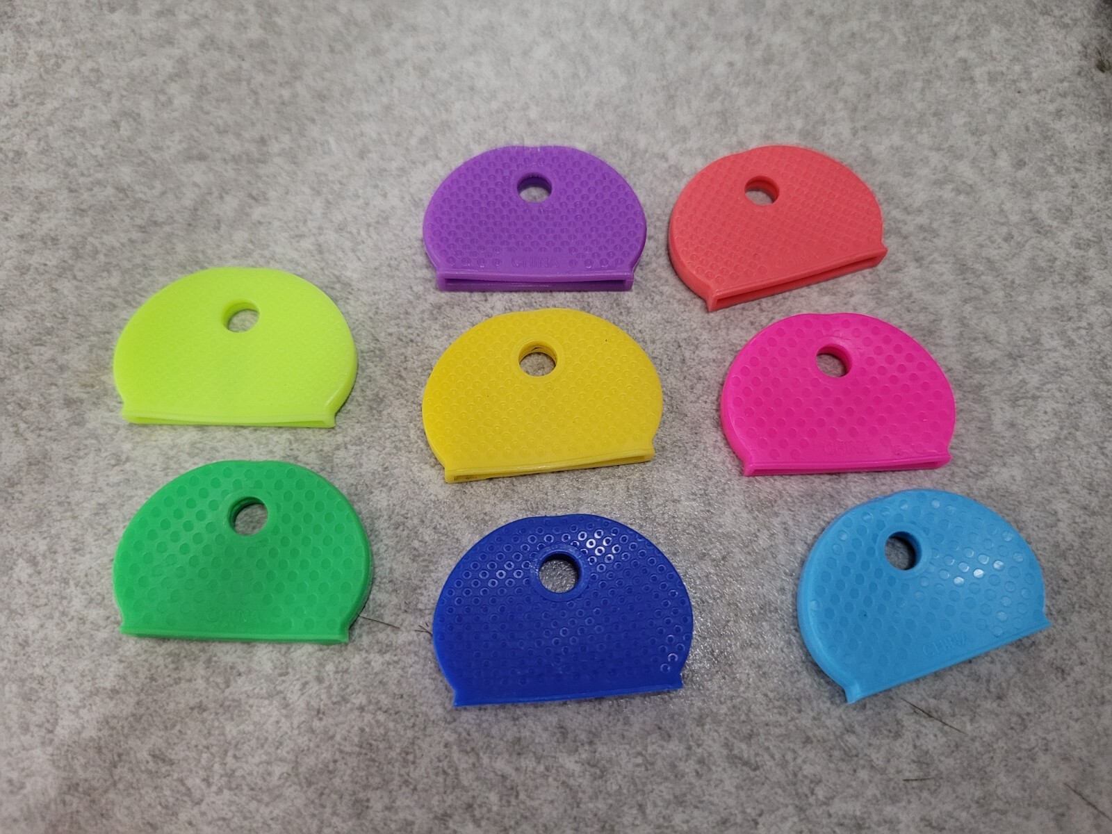 8 pk Hillman Band/Cap KEY RING 1pk ASSORTED COLORS 1" No Fade Crack Resistant