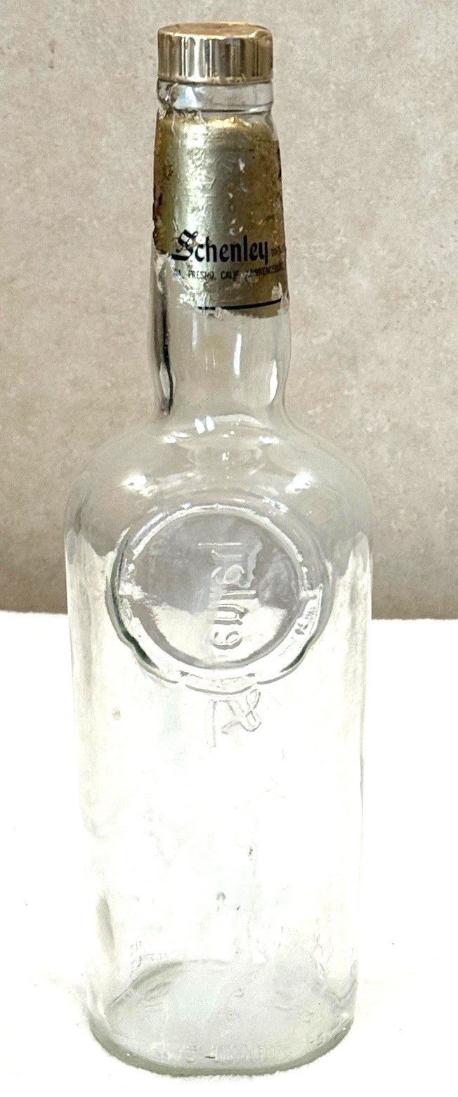 VTG 70's Schenley🍾-One Liter-"New York City"- Clear Glass Whiskey Bottle-Empty