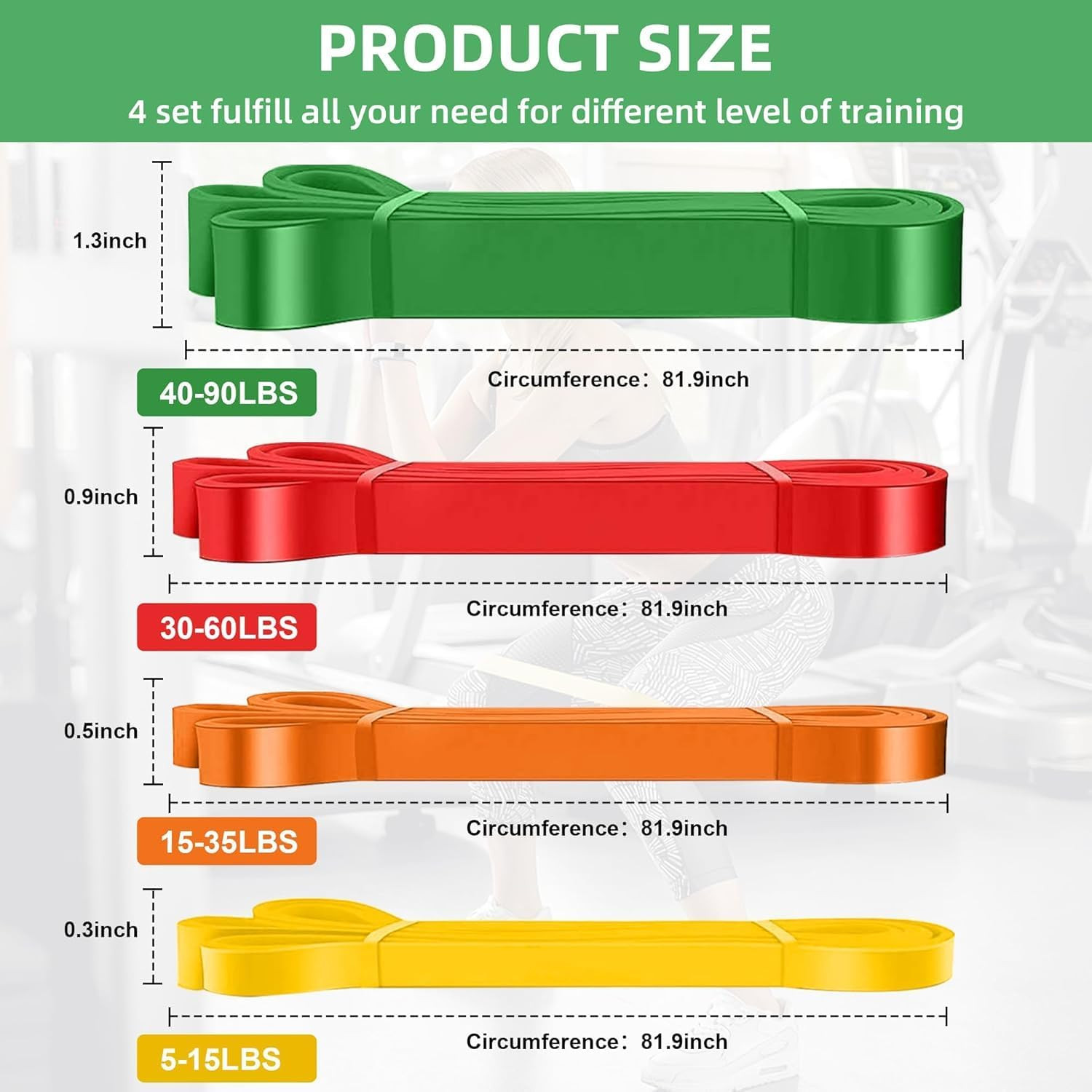 Exercise Bands Resistance Bands for Working Out,Pull up Bands Set,At Home Workou