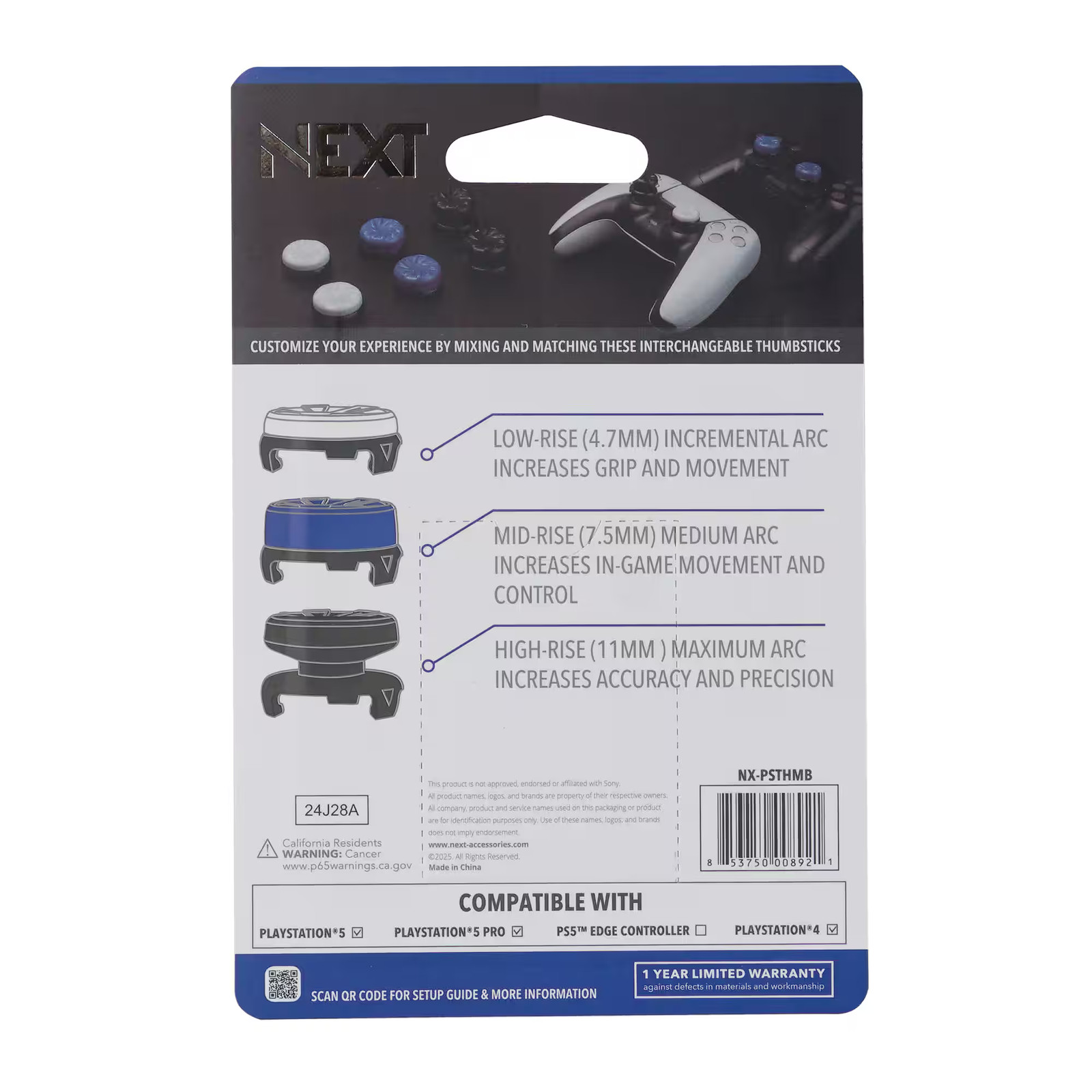 NEXT - Precision Thumbstick Multi-Pack for PlayStation 5 and PlayStation 4 Co...