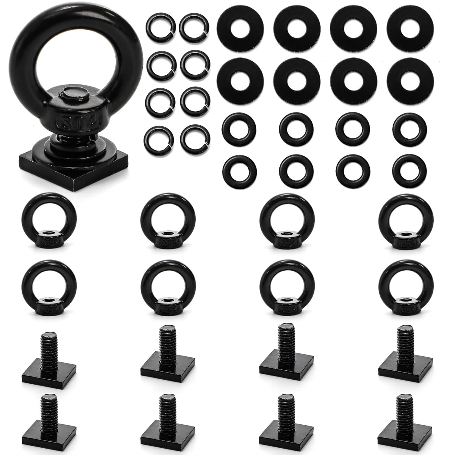 8 Pack M8 T Track Mount Tie Down Anchor for Roof Rack Stainless Steel T Bolt ...