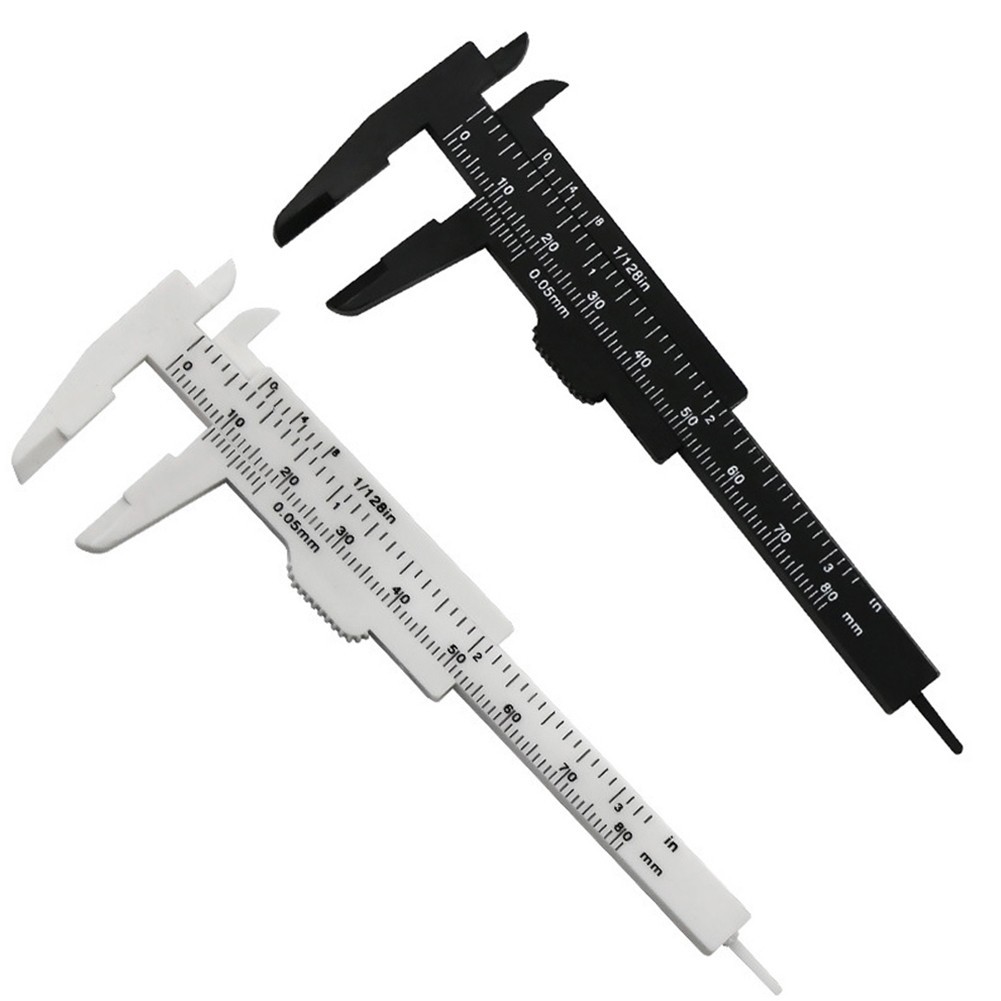 80mm-Mini Plastic Sliding Vernier Caliper Gauge Measure Tool Ruler Micrometer