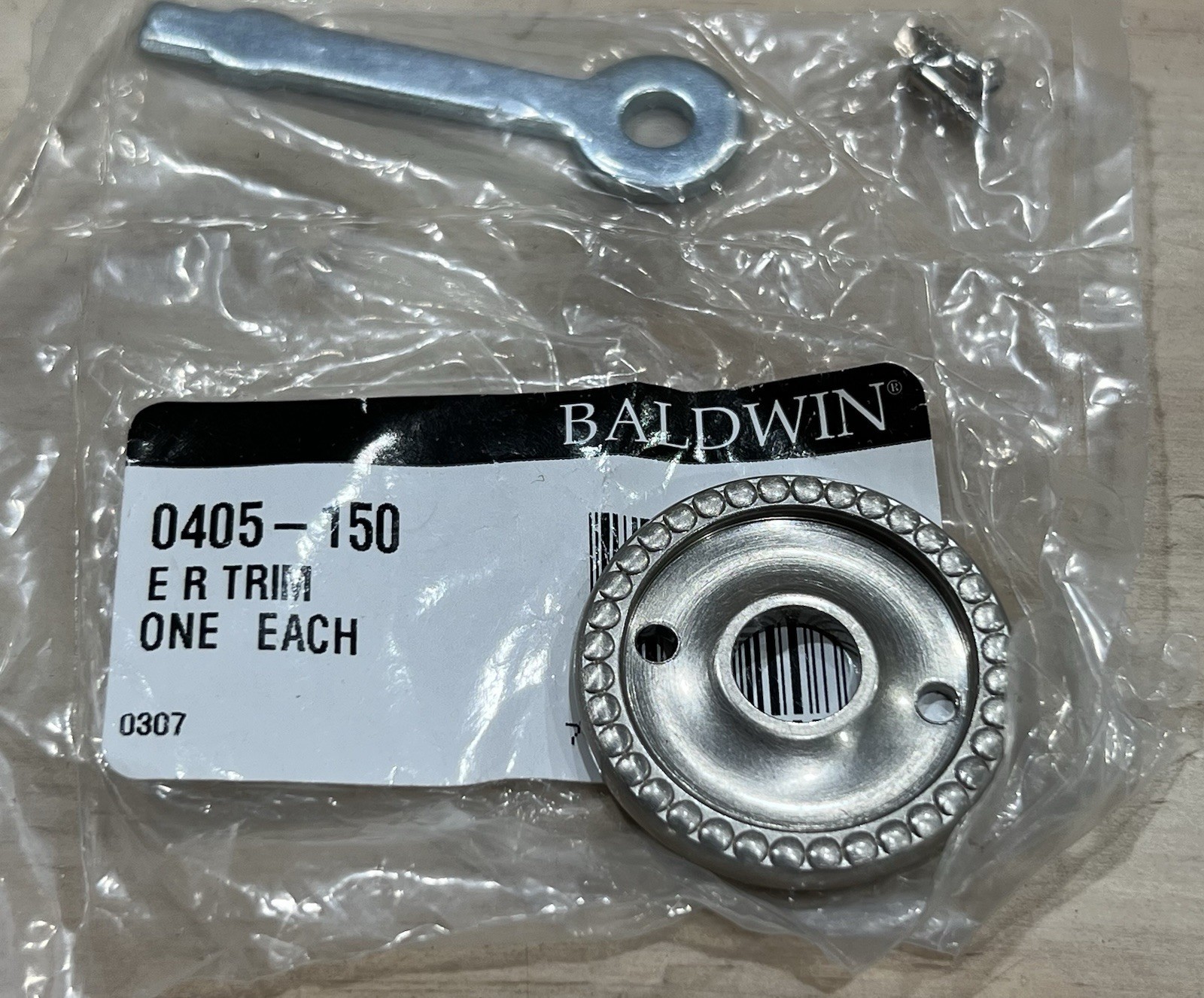 Baldwin 0405-150 ER Emergency Release Trim Beaded Satin Nickel NOS