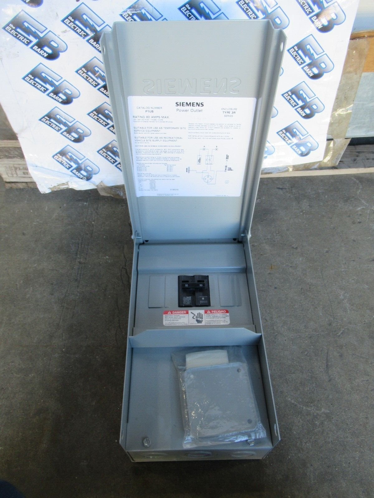Siemens P1US Power Outlet 80A MLO 120/240V 1PH3W, Q250  14-50R N3R-MB426-NEW-S