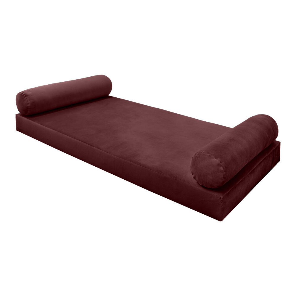 |SLIPCOVER ONLY| S.V5 Velvet Indoor Daybed Mattress Pillow Knife Edge Twin AD368